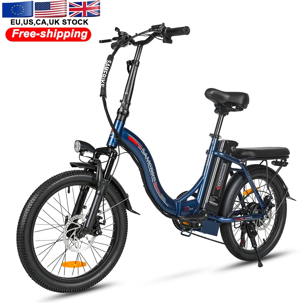 SAMEBIKE CY20 spoke rim 350W Foldable 36V12Ah Electric City ebike 20inch Ebike  Steel Frame spoke rim ebike