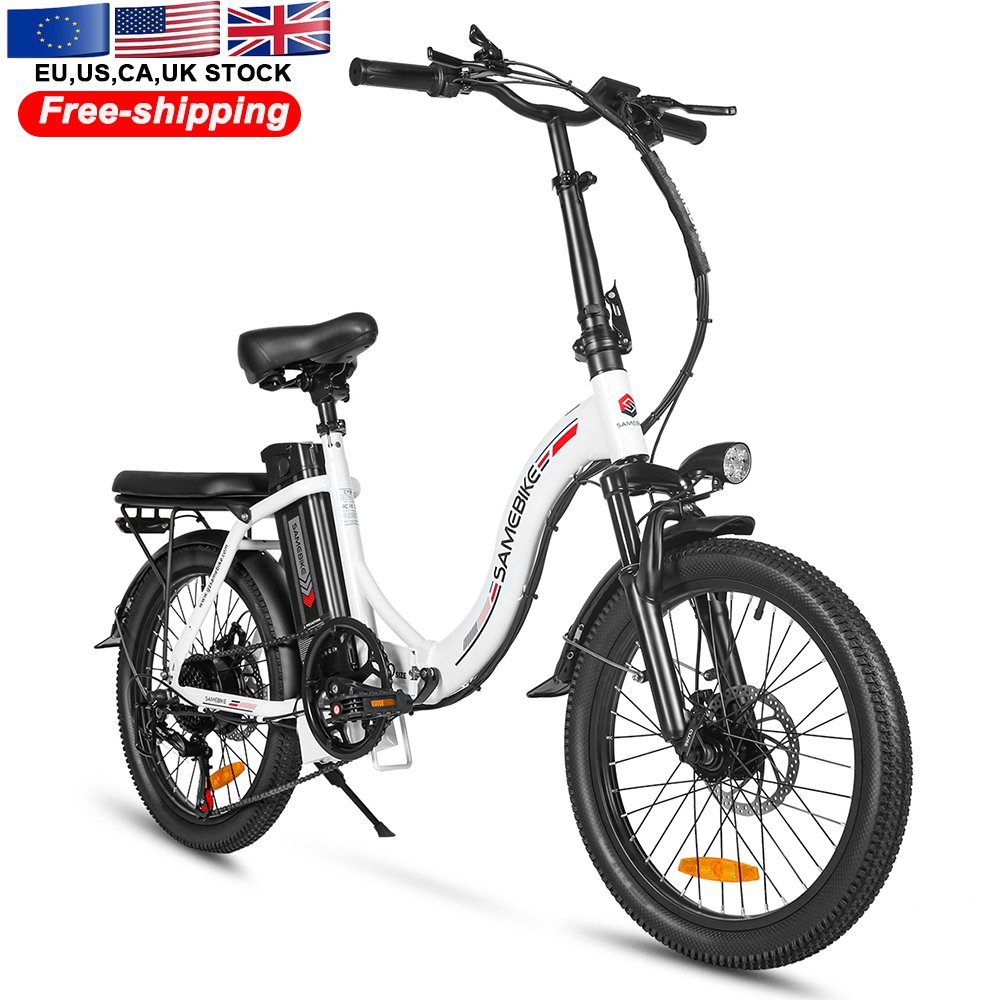 SAMEBIKE CY20 spoke rim 350W Foldable 36V12Ah Electric City ebike 20inch Ebike Steel Frame spoke rim ebike