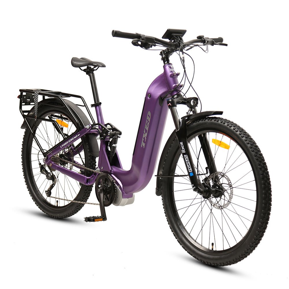 TXED 36V Electric Bicycle Hidden Lithium Battery 7 Speed Cargo Electric City Bike