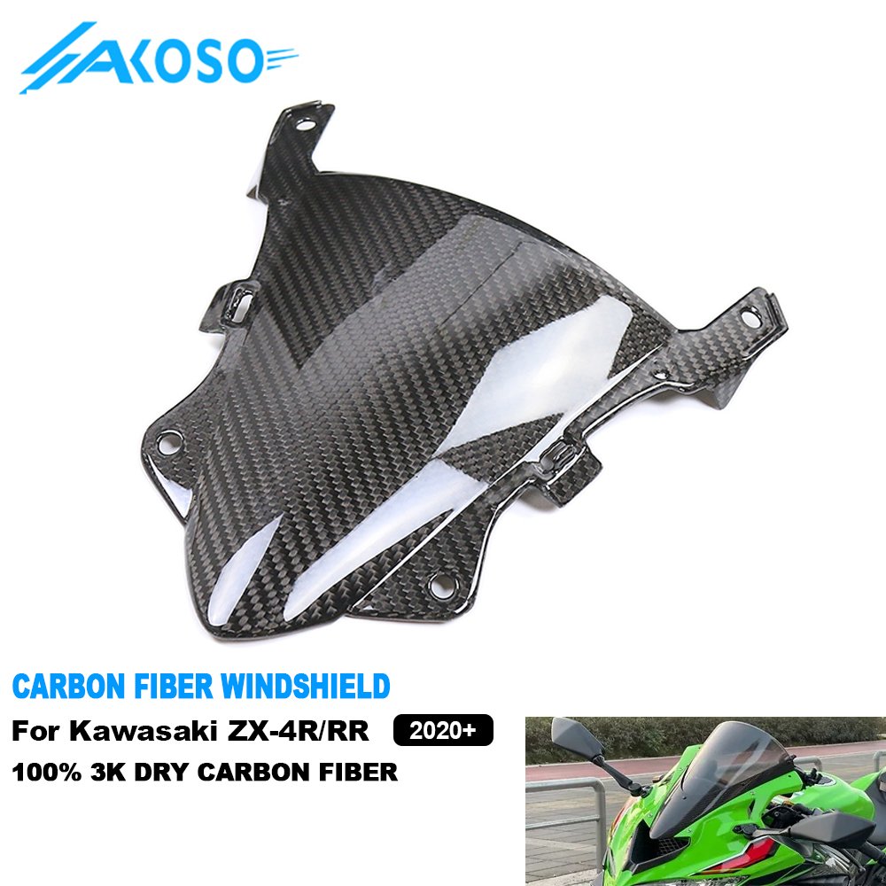AKOSO 3K Dry Carbon Fiber Fairings Full Range Motorcycle Sportbike Body Parts Accessories For Kawasaki Ninja ZX-4R ZX-4RR 2020+