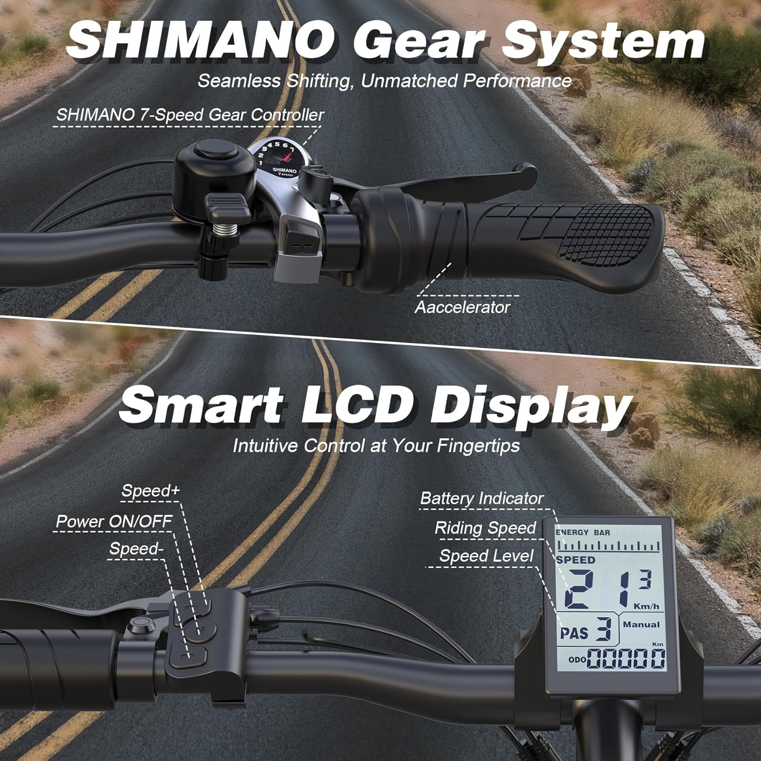 500W,750W,1000W 13Ah,17.5Ah Battery Hub Motor 26 inch Wheel Size Fat Tire Electric Mountain Bike