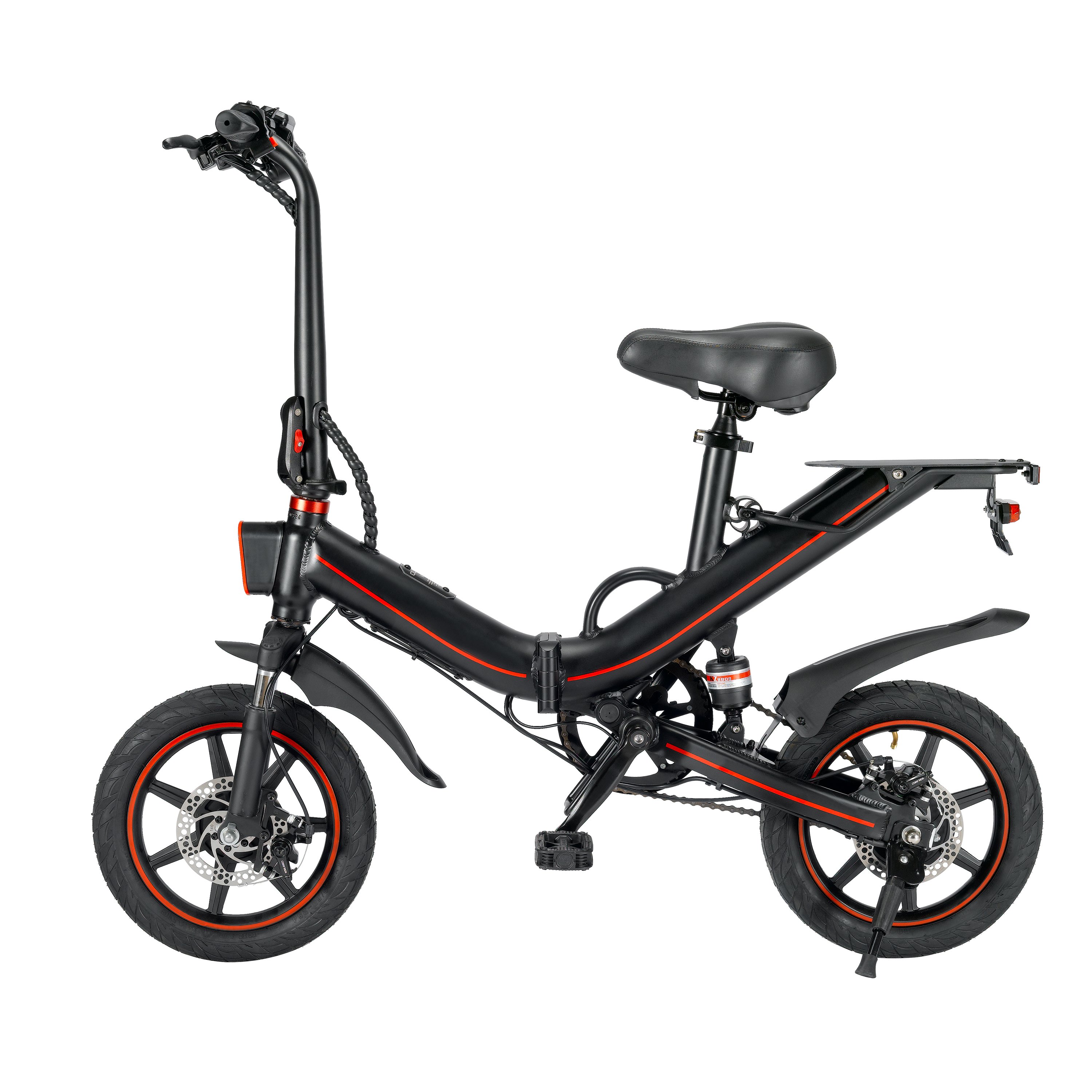 New 2022 EU Warehouse V5 500W 14-inch Folding Electric Bike Pedal Assist Electric City Bike Electric Bike