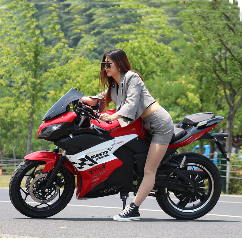 Adult Cycling competition mountain biking, city drag racing 96V 6000W electric motorcycle