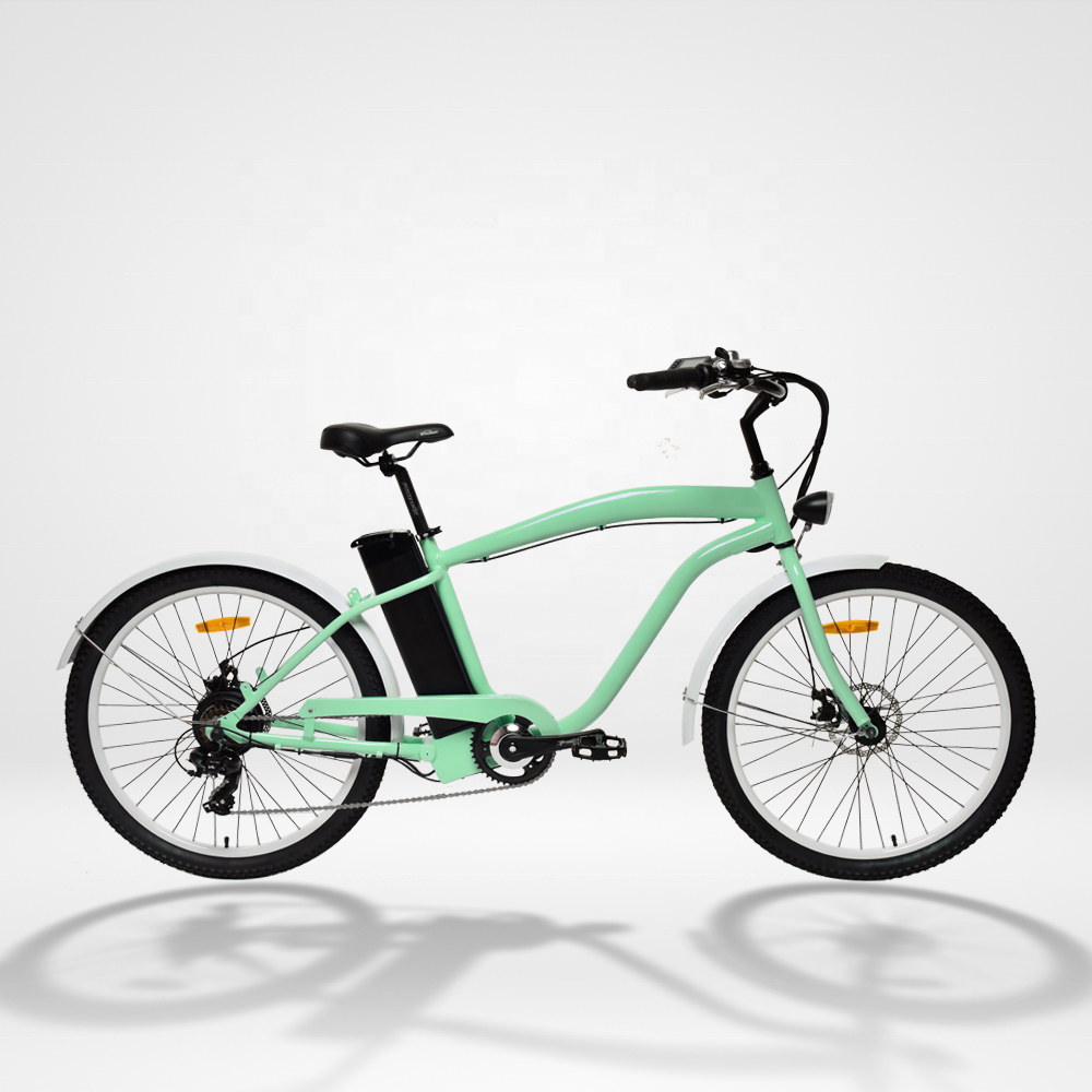 VeloMove 250W 36V hot retro beach cruiser ebike 26'' cruiser bicycle electric fat bike for man