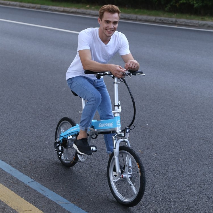 Foldable battery powered cheap adult battery power scooter Mini Size Folding Electric Bicycle 300W Electric City Bike