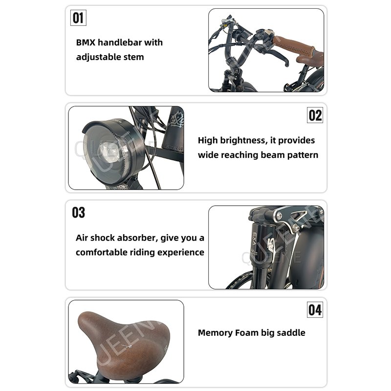 QUEENE/City Bike 750W Rear Motor hidden battery Fat Tire electric bike low Step Through Beach Cruiser ebike