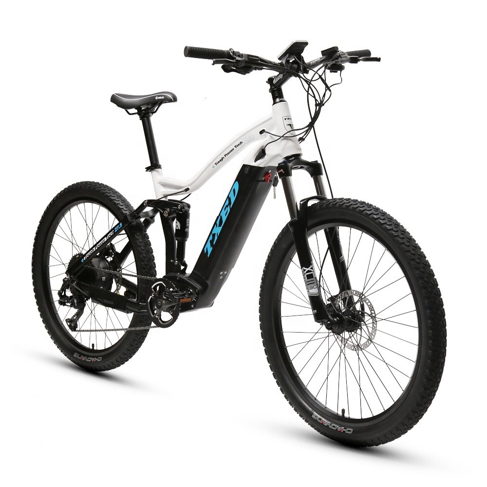 TXED Hydraulicdisc brake electric mountain bike 27.5 inch electric full suspension MTB 48V electric city bike