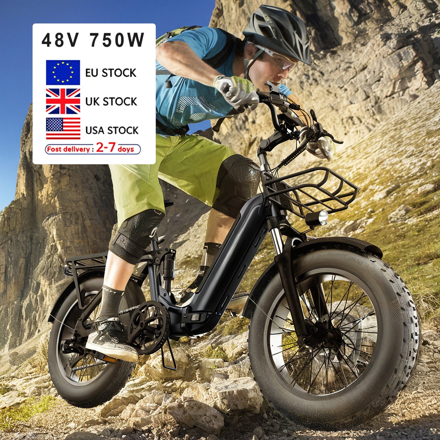 2024 New Design Cheap 20Ah 1000W Foldable Fat Tire Electric Bike High Quality Adult Electric City Bike For Adults