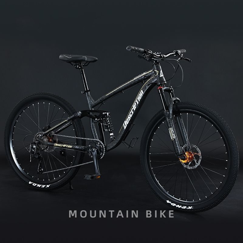 Customized 26 27.5 inch carbon steel green MTB variable speed oil disc brake suspension fork mountain bicycle road bikes