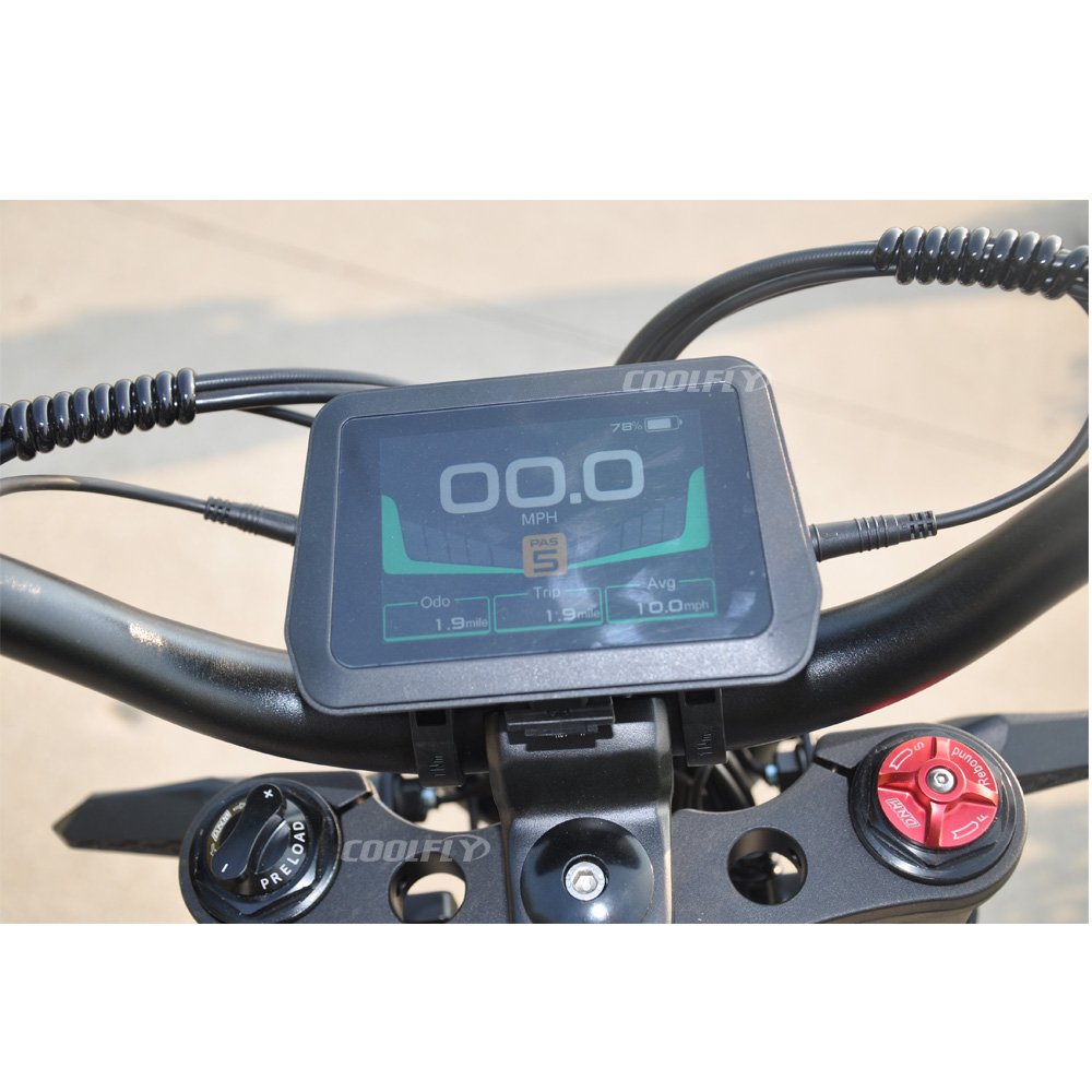 Newest hot selling Coolfly C1 k5 bomber 3000w 48v 38.4ah battery ebike 750km/h speed