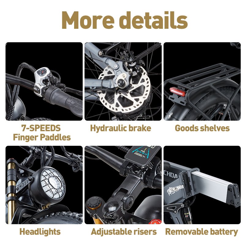 Electric Folding Bike Burchda R5 PRO 1000W 48V20Ah 26 inch fat tire electric bike LCD display Eu electric mountain bike
