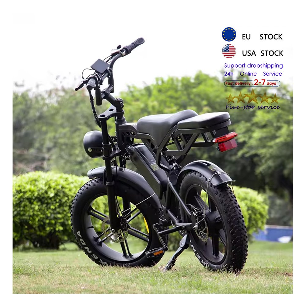 EU warehouse E bike V20 Pro fatbike 20*4 inch 2 seat electric city bike bicycle electric bicycle ebike