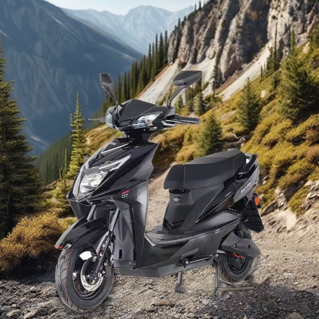 High-Speed 2-Seat Electric Streetbike 48v-72v 2000W Brushless Motor Off-Road Capable Motorcycle Scooter