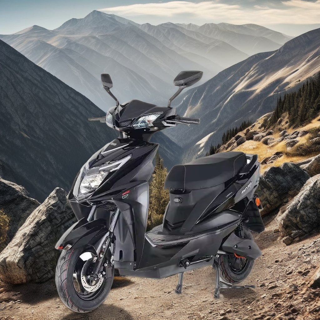 High-Speed 2-Seat Electric Streetbike 48v-72v 2000W Brushless Motor Off-Road Capable Motorcycle Scooter
