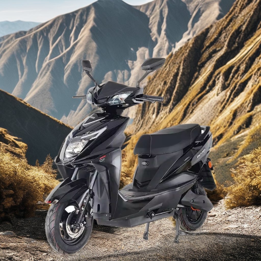 High-Speed 2-Seat Electric Streetbike 48v-72v 2000W Brushless Motor Off-Road Capable Motorcycle Scooter