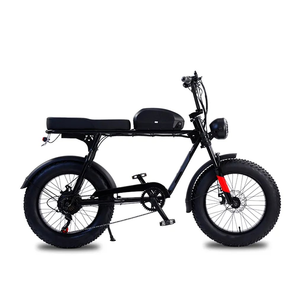 2024 new retro big power super Electric Hybrid Bike 73 fat tire 20 inch 750W/1000W ebike 48V 20AH long range e bike