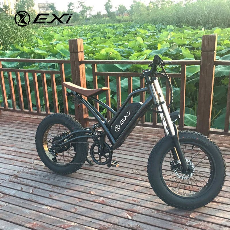 Wholesale 20-Inch 4.0 Fat Tire Electric Moto Bikes 500/800/1000 W Rear Hub Drive Customizable 48v Battery Power Supply