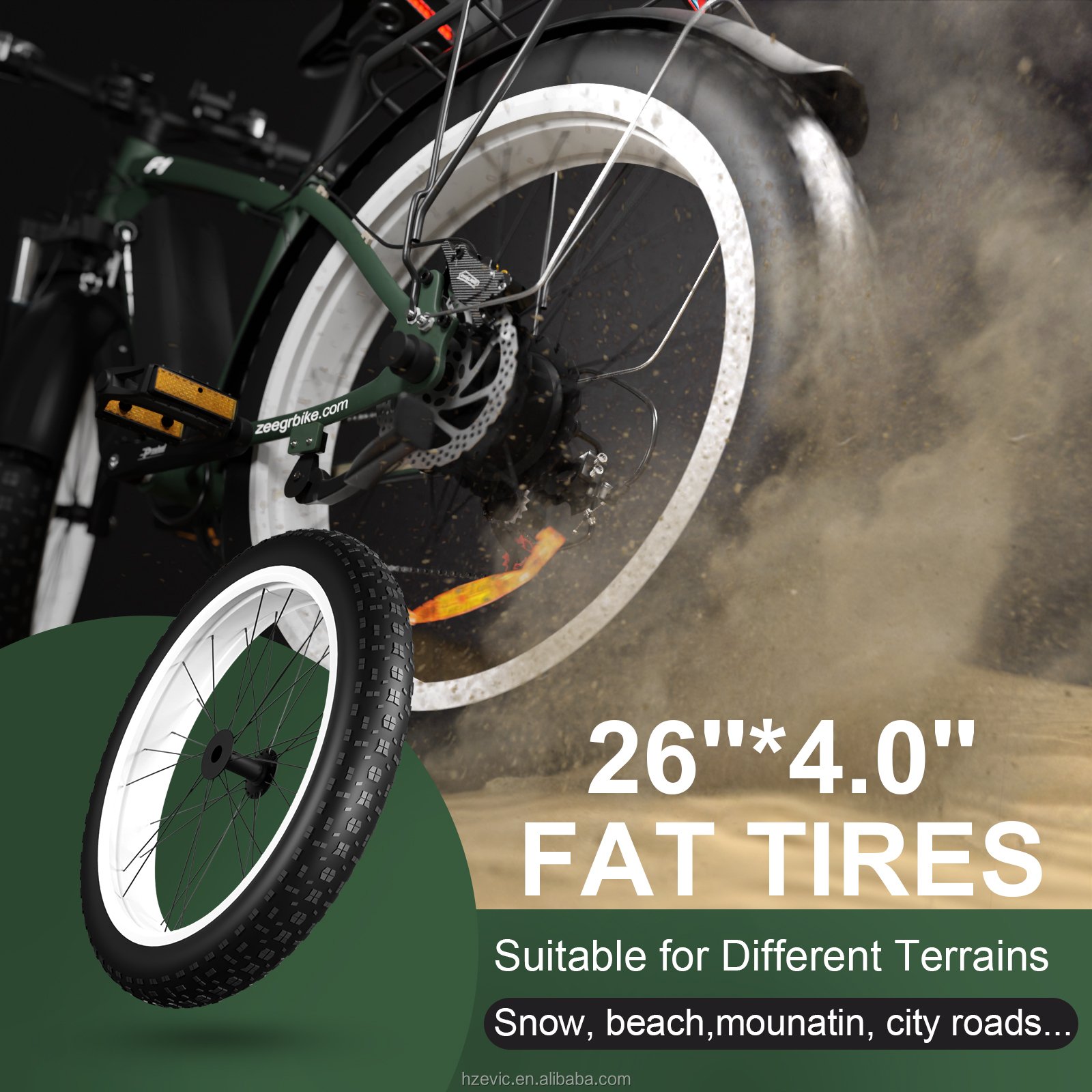 Wholesale 26 Inch Fat Tire Electric Bike Best Electric Mountain Bikes 1000 Watts