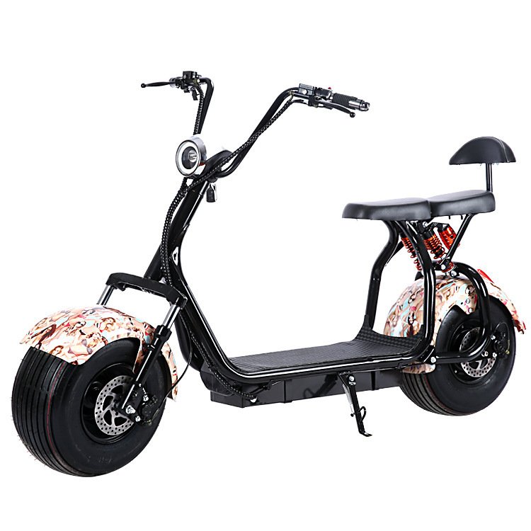 Citycoco Unisex 1500W Electric Scooter with Road Fat Tire 60V 20Ah Battery Golf Electric Motorcycle Direct from EU Warehouse