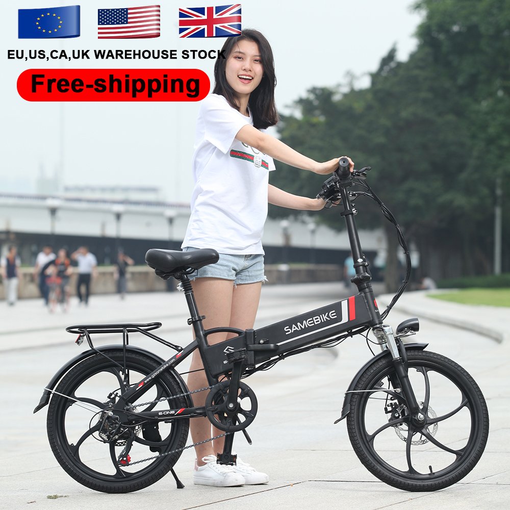 SAMEBIKE Local Stock RTS 20LVXD30 20 inch folding small women electric city bike