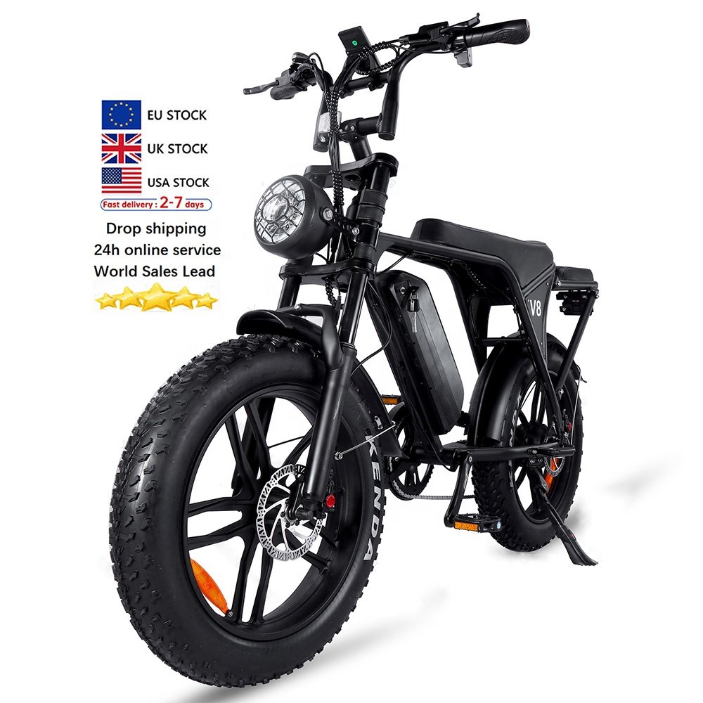 ouxy v8 4.0 EU stock Fat Tire Electr Bike V8 3.0 E bike Price ebike 250W/500w/750w 48v Motor Battery Electric mountain bike