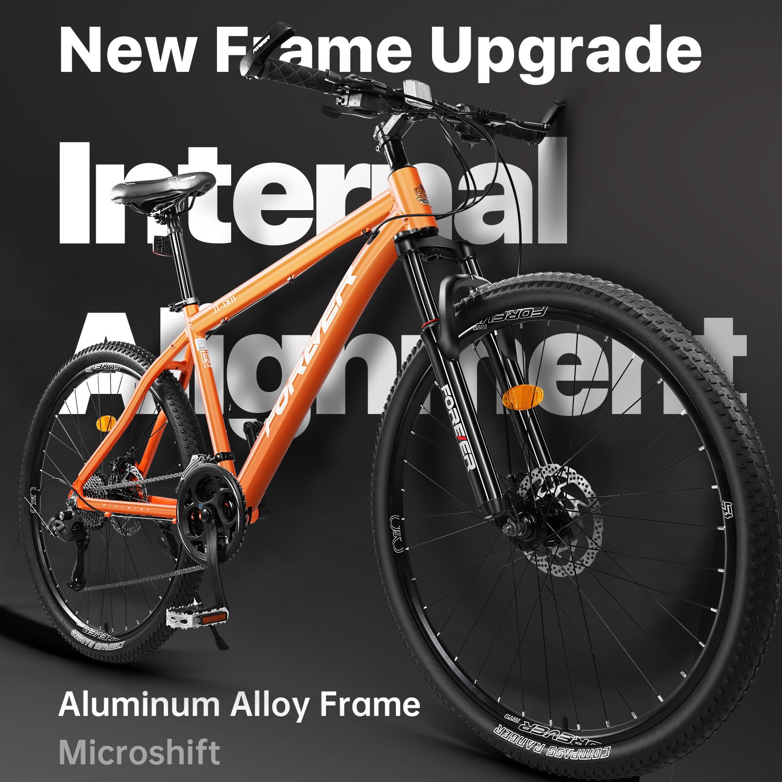 FOREVER 2023 New Item High Quality Bike 24/26/27.5 Inch 24/27/30 Speed Aluminum Alloy MTB Mountain Bike