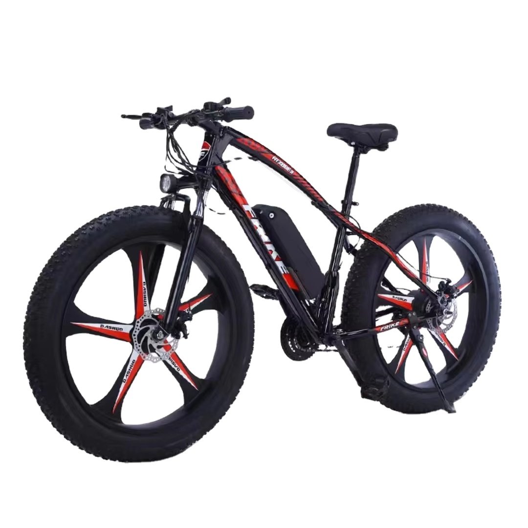 Women's Electric Mountain Bike with Thickened Wide Tire Lithium Battery Power for Outdoor Adventures