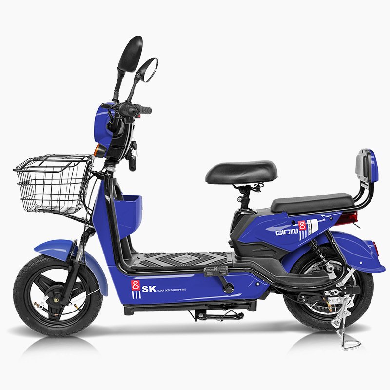 High Quality 48V Electric City Bicycle 350W Digital Tube 14 Inch Rear Wheel Hub 3 Speed Steel Frame 2-Wheel Electric Car 50km