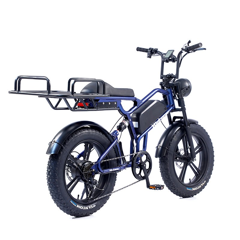 High quality 4.0 fat tire cargo ebike 48V foldable electric mountain bike disc brake lithium battery adult delivery