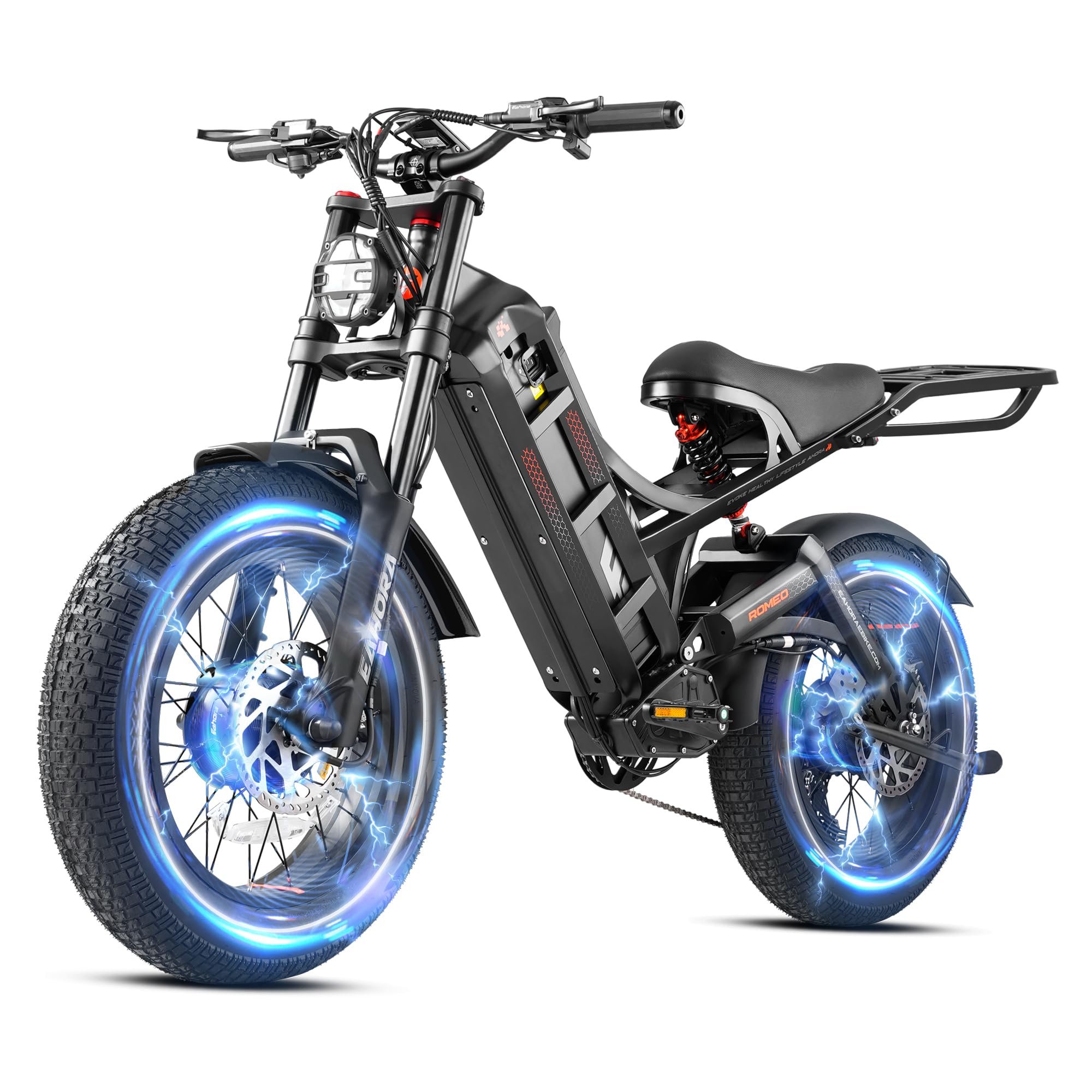 OEM FOB Price Romeo 2 2024 Latest 2500W 48/52V 60Ah Long Range Ebike 26 * 4.0/20 * 5.0 Fat Tire Electric Bike for Adults