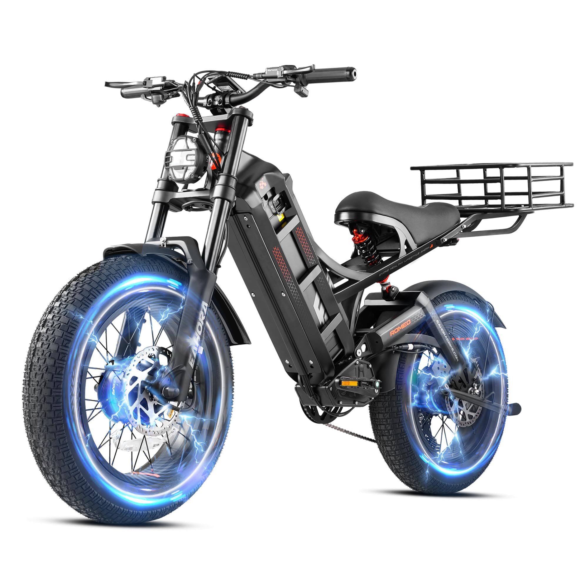 OEM FOB Price Romeo 2 2024 Latest 2500W 48/52V 60Ah Long Range Ebike 26 * 4.0/20 * 5.0 Fat Tire Electric Bike for Adults