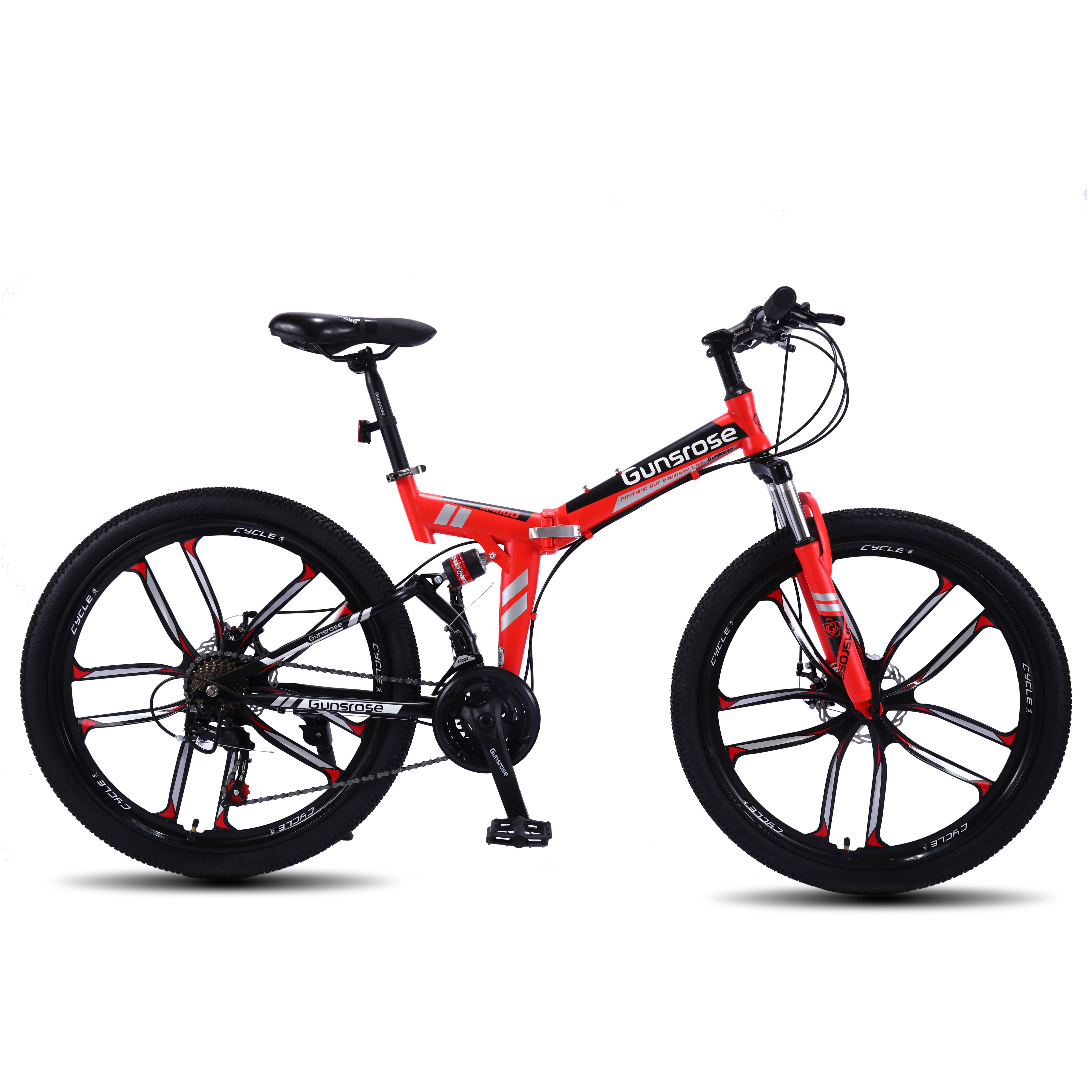 26 Inch 21 Speed Full Suspension Mountain Bicycle Portable Light Weight Six Knife Wheel Aluminum Shock Absorber Adults Cheap