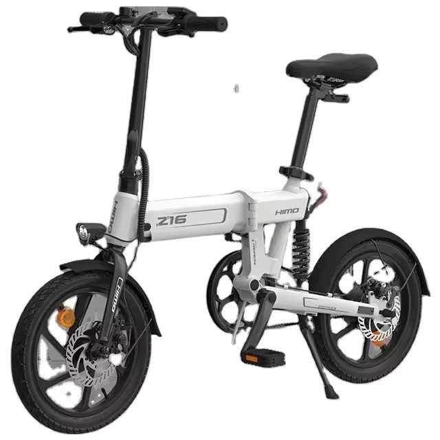 China Cheap 16 Inch 36V 25km/h Electric Bicycle Foldable HIMO Z16 Mini Electric City Bike 55km Range Fat Tire City Ebike