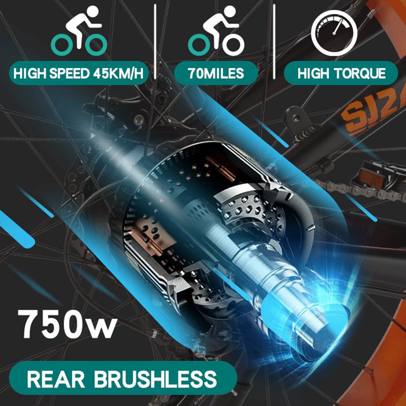 USA EU Canada Warehouse Stock 250W 750w 36V 48v Battery Fat Tire Hub Motor Electric Mountain Hybrid Bike City Bicycle