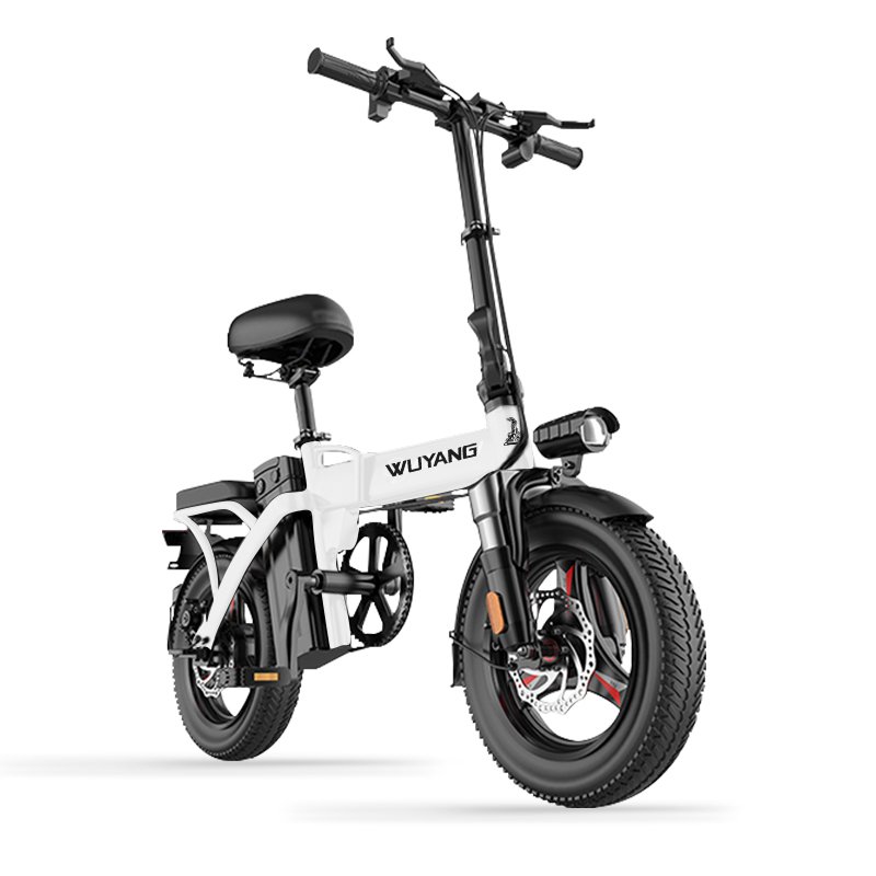 2024 cheap white folding city bike 14 inches portable size lightweight electric city bike for women and teens