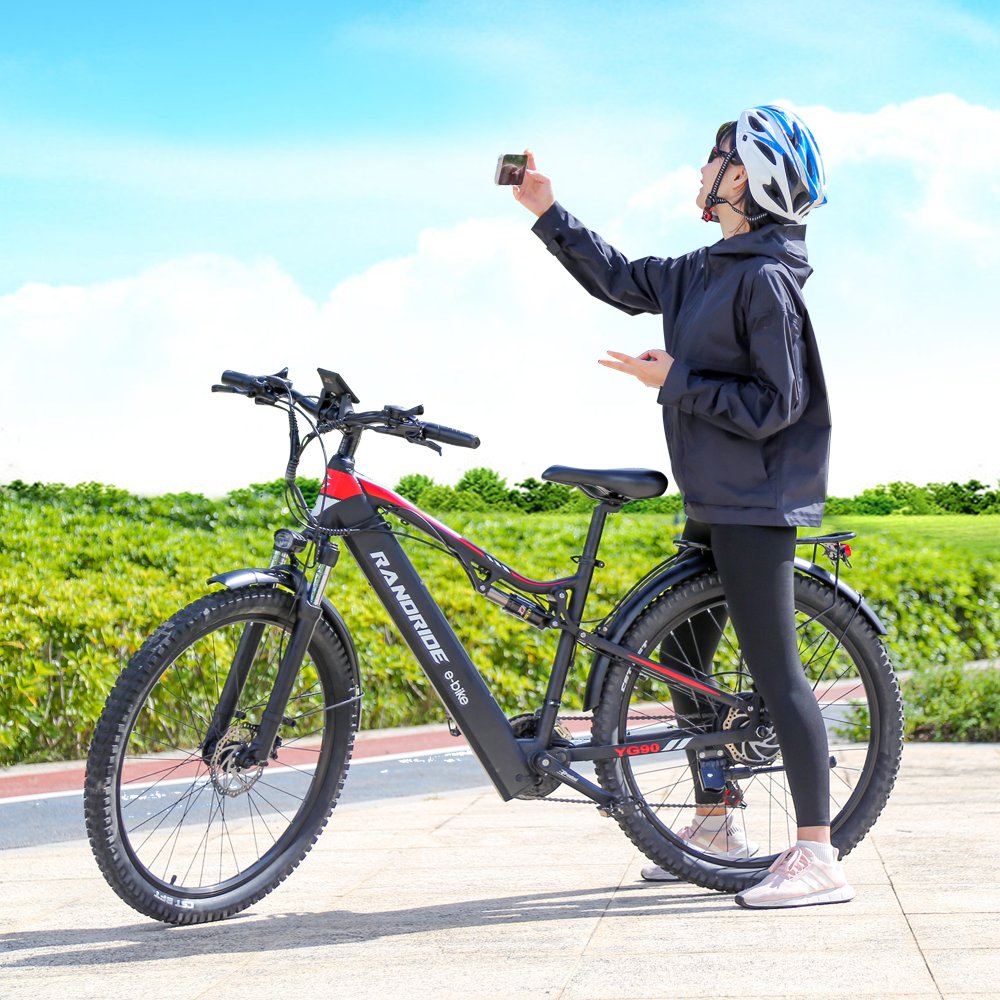Electric Mountain Bike with 21 Speeds Dropship Ready 1000W Electric Mountain Bike with Hydraulic Brakes Max Speed 45km/h