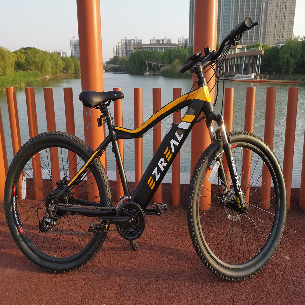 Ezreal 36V Electric Mountain Bike 10.5Ah Lithium Battery Integrated 350W Mid Motor 250W Rear Hub Motor 27.5 Inch Disc Brake