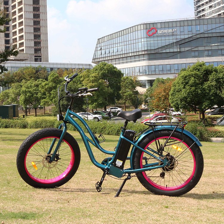 Factory directly sell big fat wheel ebike beach cruiser 250w 750w electric bike