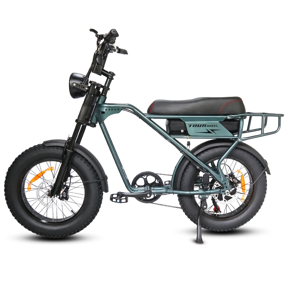 Tourwheel EU Warehouse 250W High Power Electric City Bike Vintage Hydraulic Brake 18.2A Large Battery Fatbike