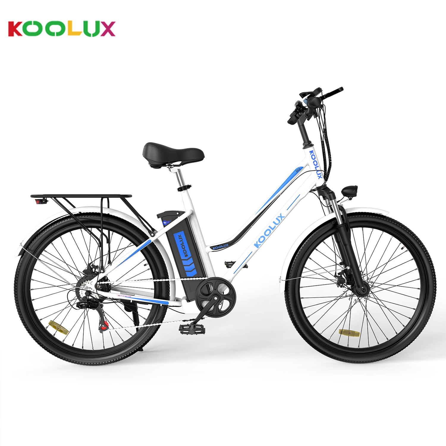KOOLUX 250W 25KM/H Electric Bicycle Electric Folding Bike EU Warehouse Stock 26Inch Spoked Wheel Pneumatic Tires