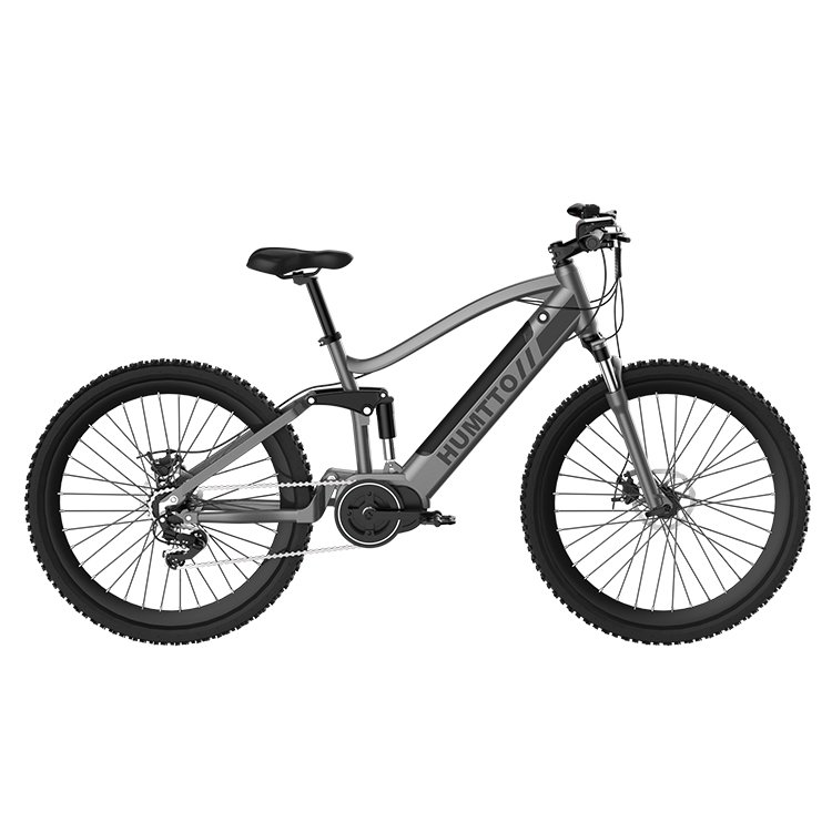 Professional 48V 350W 8 speed High-end central motor Full suspension Lithium battery electric mountain bike