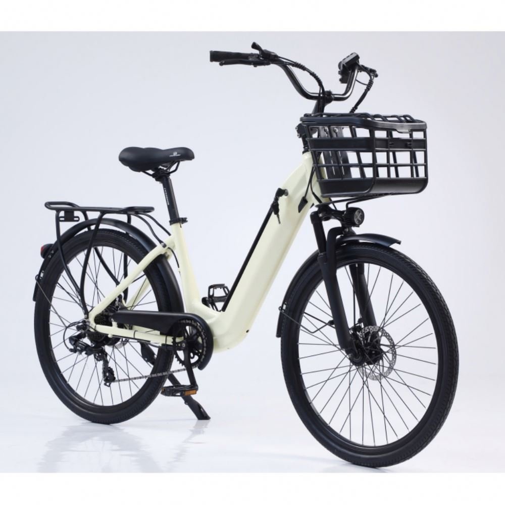 26-Inch hot sale Electric City Bike 48V 250W 7 Speed Gears Disc Brake light weight E-Bike Lithium Battery for adult