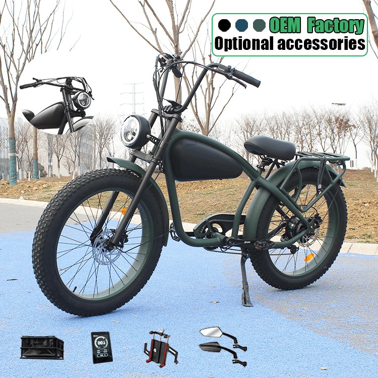 Fatbike E Bike Road Electric Bicycle Mountain Super Retro City Vintage Ebike Cafe Racer Electric Bikes For Men 250W Fatbike