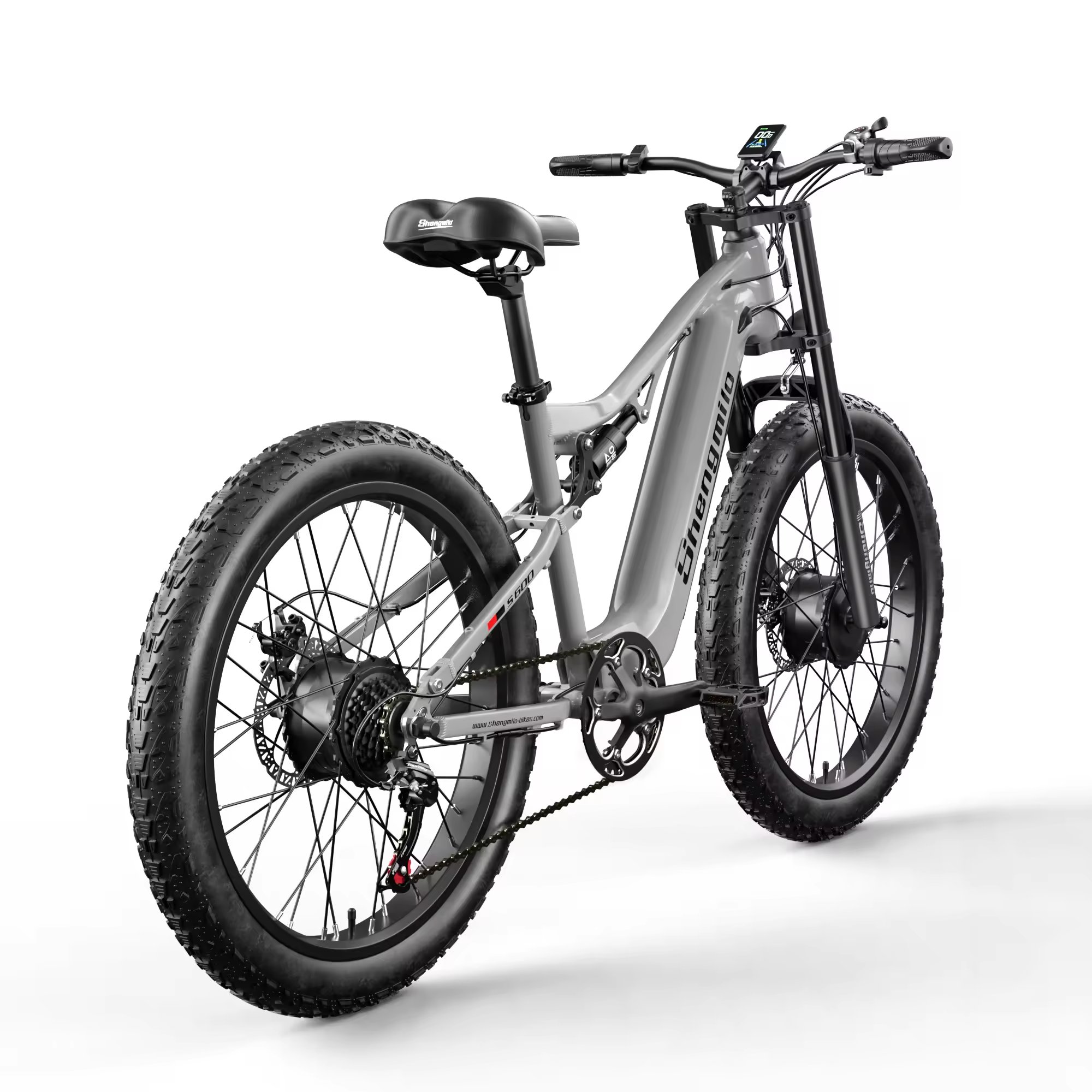 EU Freeshipping e mountain bike 2000W dual motor 26inch electric bicycle 48v 17.5ah battery Shengmilo S600