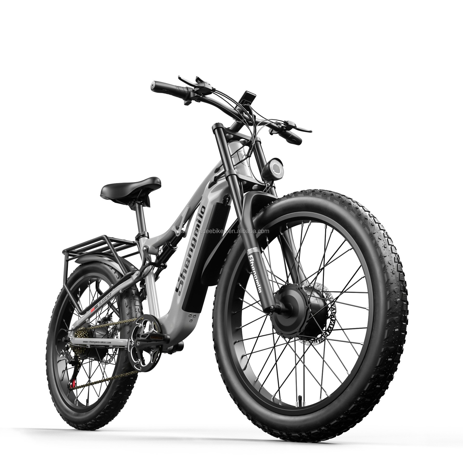 EU Freeshipping e mountain bike 2000W dual motor 26inch electric bicycle 48v 17.5ah battery Shengmilo S600