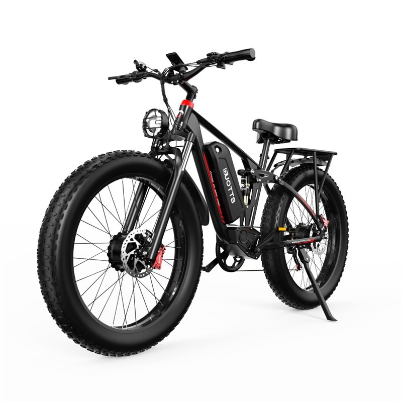 EU Dropshipping DuottsS26 Dual Motor E Bike 48V 750w*2 20AH 26 Inch Fat Tire Electric Mountain Bike Mountain High Endurance