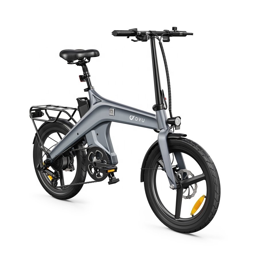 DYU T1 250W Folding electric bike controller lcd cheap price powerful electric hybrid bike for adult heavy duty city travel
