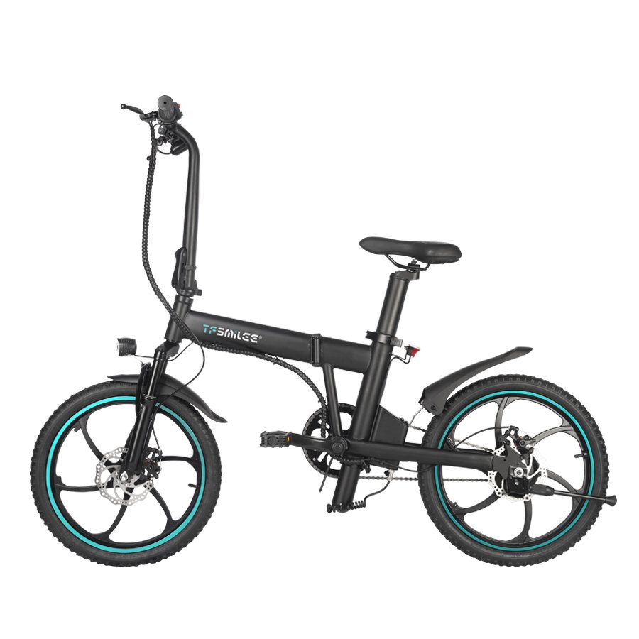Powerful Foldable E1 Electric Bicycle with 350W Motor 36V Lithium Battery 60 km Range Disc Brake Integrated Frame