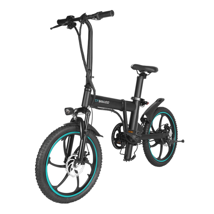 Powerful Foldable E1 Electric Bicycle with 350W Motor 36V Lithium Battery 60 km Range Disc Brake Integrated Frame