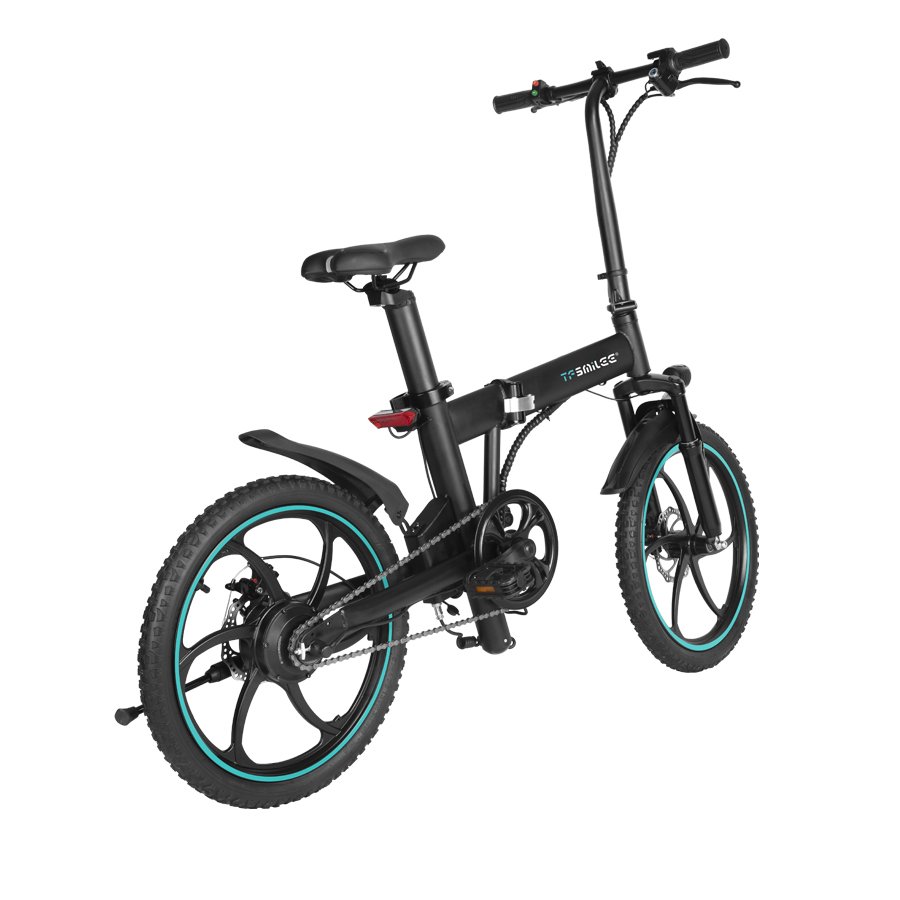 Powerful Foldable E1 Electric Bicycle with 350W Motor 36V Lithium Battery 60 km Range Disc Brake Integrated Frame